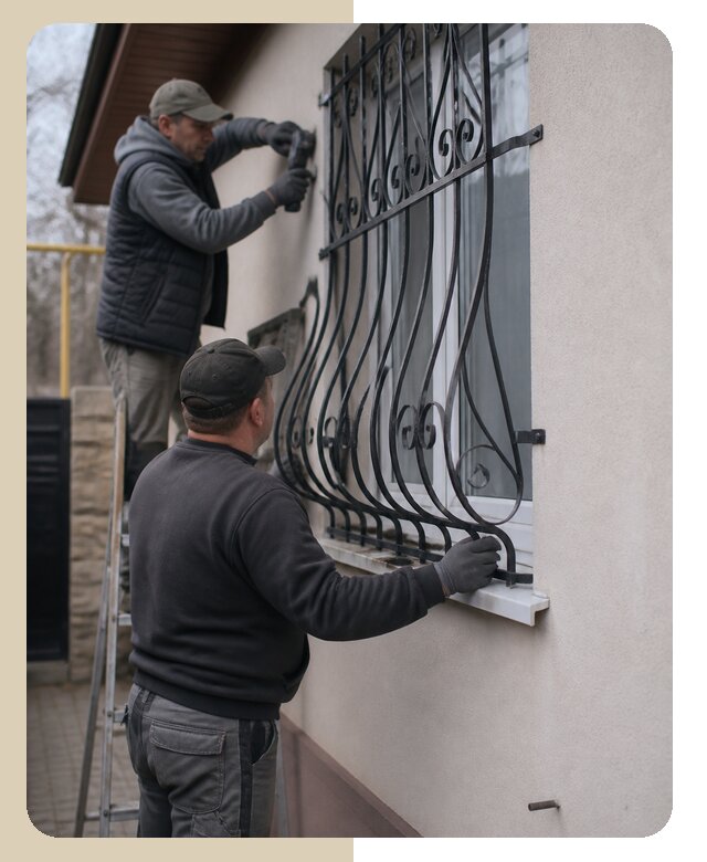 Установка оконных решеток в частном доме под ключ в Бирске